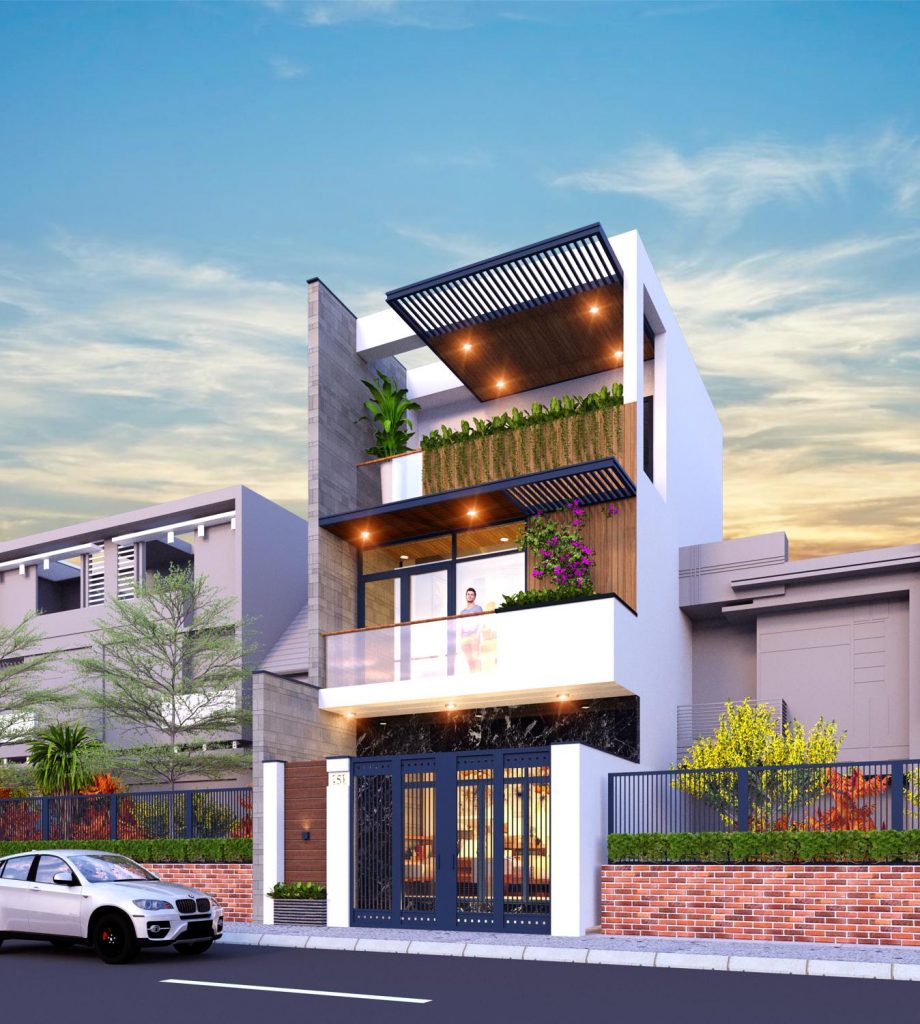 Thiết kế nhà phố trọn gói 2,5 tầng 5x17m với 1.3 tỷ
