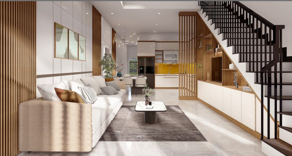 Tổng thể nội thất tầng 1