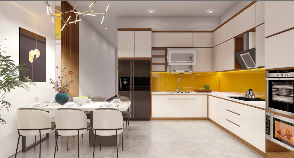 Phối cảnh nội thất phòng bếp
