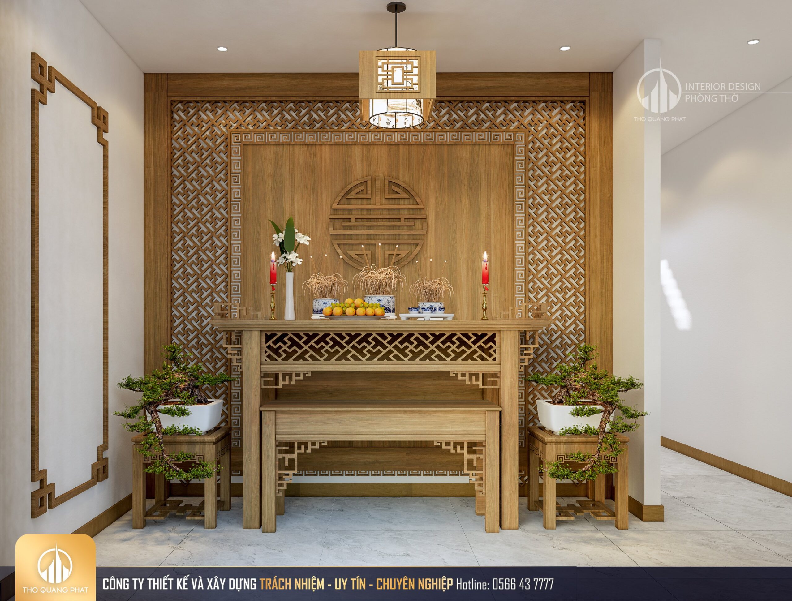 Phòng thờ tổ ấm 2 tầng