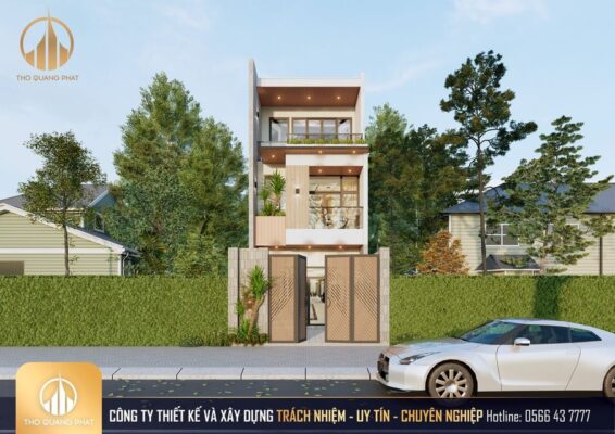 Nhà phố 3 tầng hiện đại
