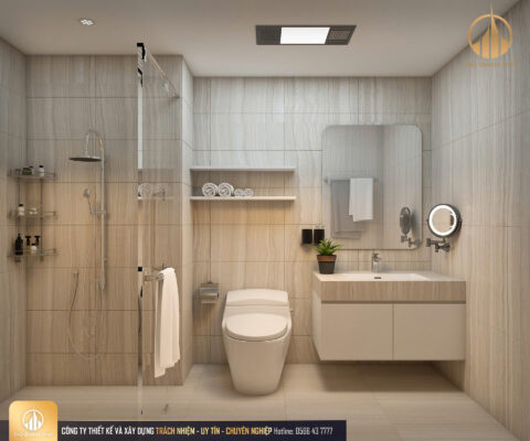 Nhà vệ sinh trong căn hộ 5 tầng