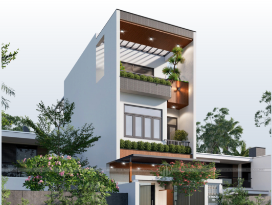 kiến trúc nhà ở 3 tầng tại đà nẵng